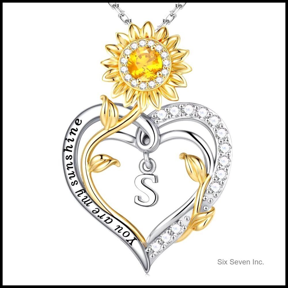 Sterling Silver Sunflower Pendant Necklace Elegant Minimal Jewelry Gift